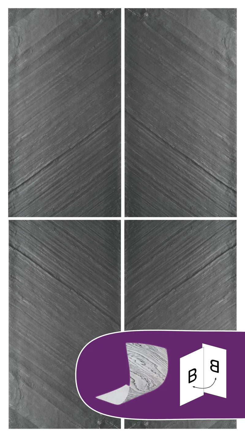 Slate-Lite D. Black Bookmatching